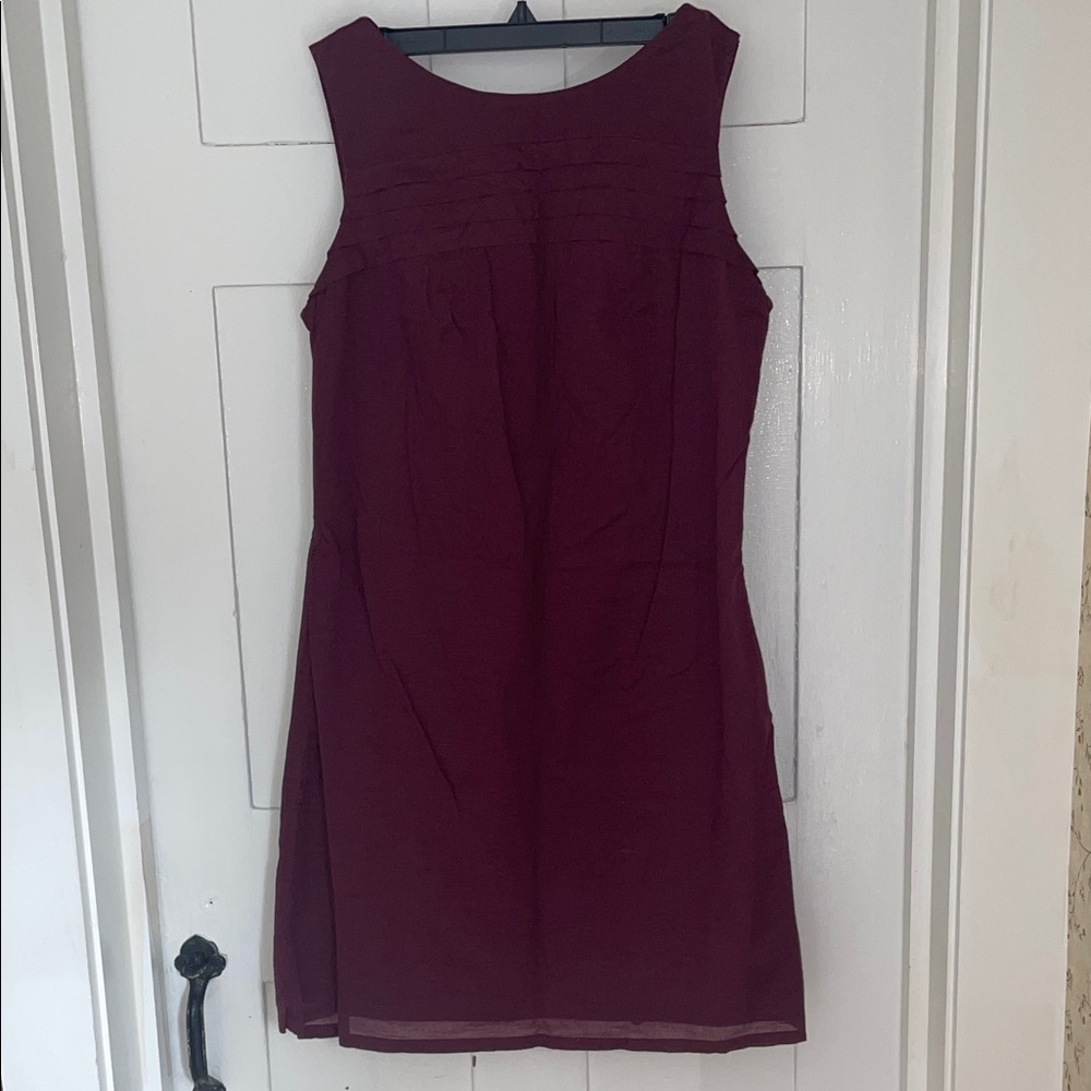 Elegant Sleeveless Burgundy Dress